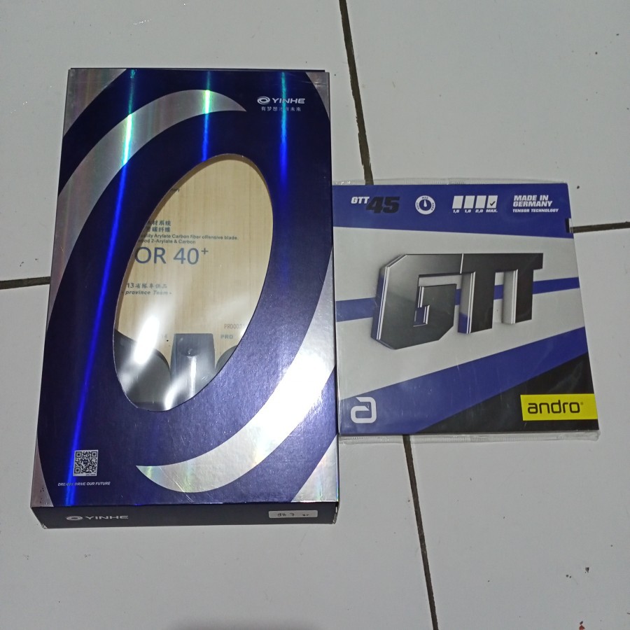 PAKET BET PINGPONG TENIS MEJA YINHE V14 PRO plus GTT 45 MANTAB