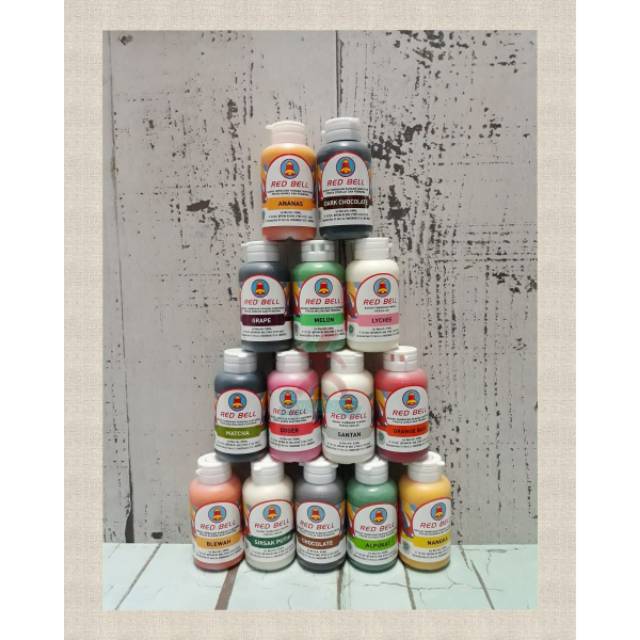 

Red bell perisa makana 55ml / redbell aroma pasta dan warna varian