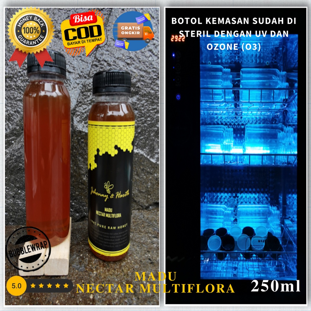 

Madu Nectar Multiflora 250ml 100% Murni Madu Mentah