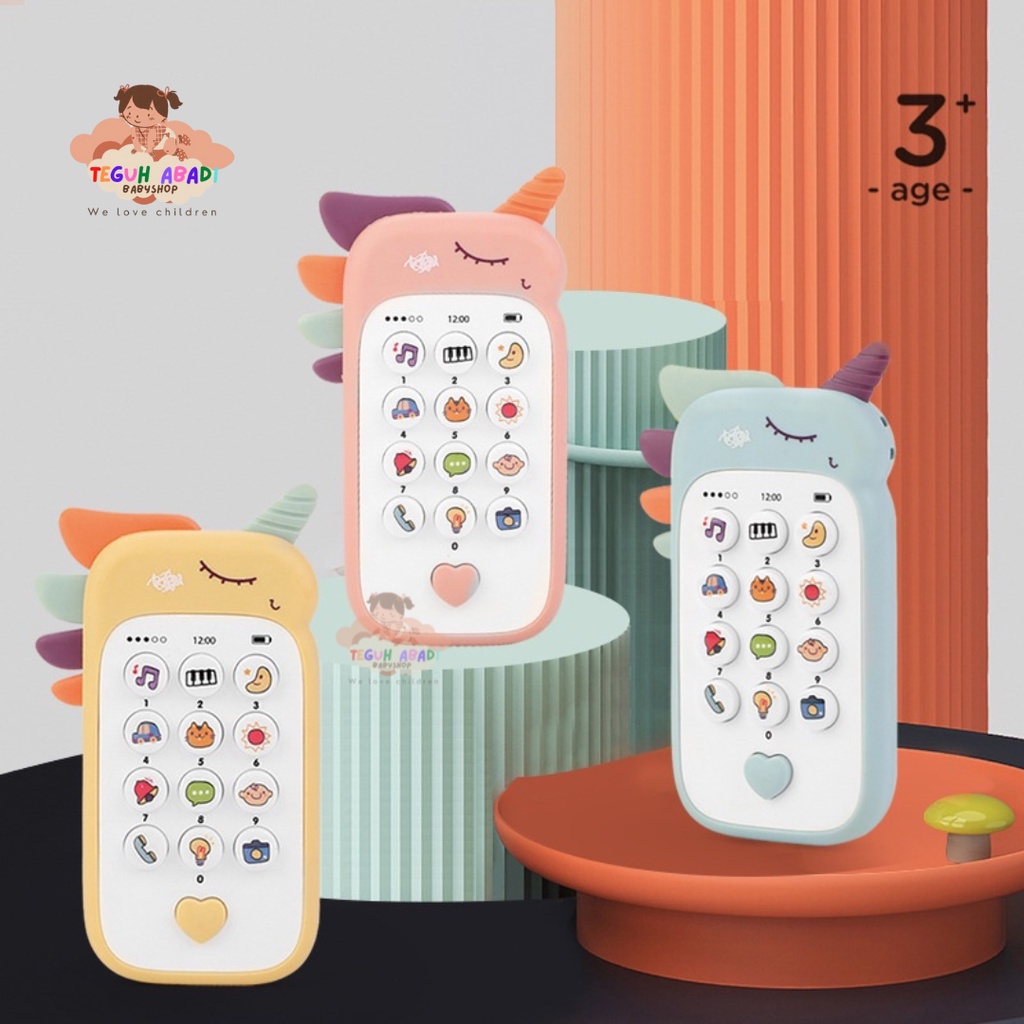 [TA] Mainan HP Musik Unicorn Anak + Teether / Mainan Edukatif