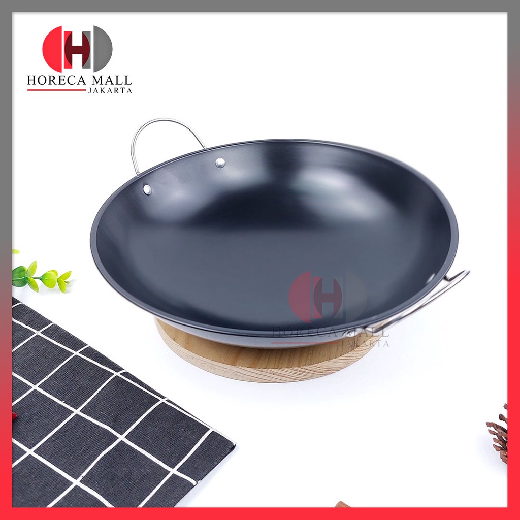Horeca Mall - Kuali Mini Penggorengan Stainless Steel Wajan Kecil Tumis Kuali Serabi Anti Lengket Wa
