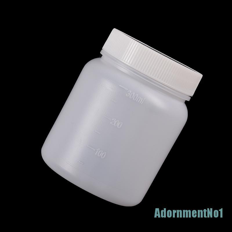 (AdornmentNo1) Botol Sampel Kimia Bentuk Silinder Bahan Plastik Bening Kapasitas 300ml 1