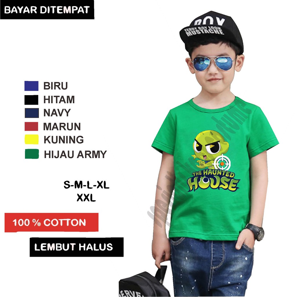 Kaos anak karakter/Kaos anak distro/Kaos anak Shinbi's house