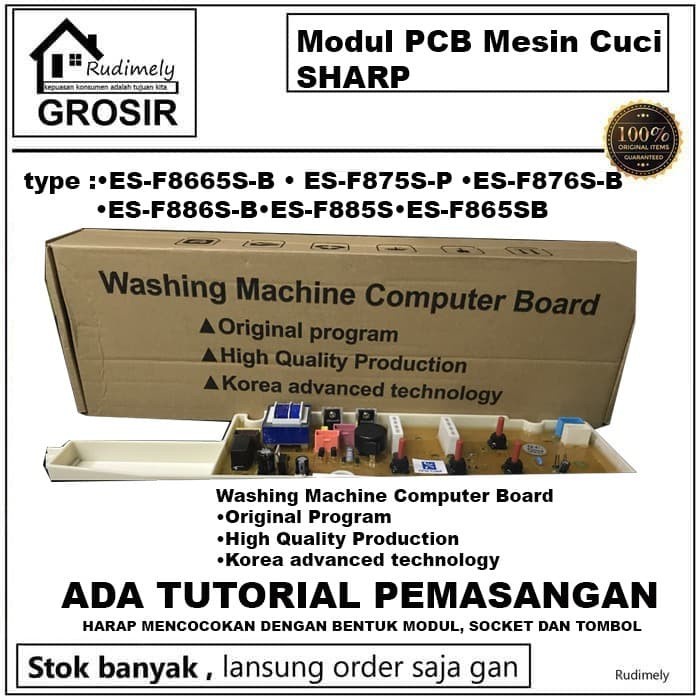 Modul PCB mesin cuci SHARP ES-F875S-P /ES-F876S-B ES-F886ES-F865S-B -PCMSH01