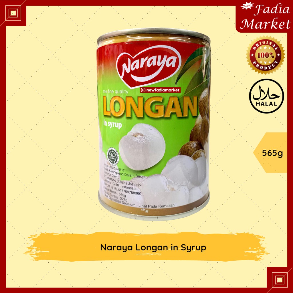 

Naraya Longan in Syrup (Buah Kelengkeng Kaleng) 565g