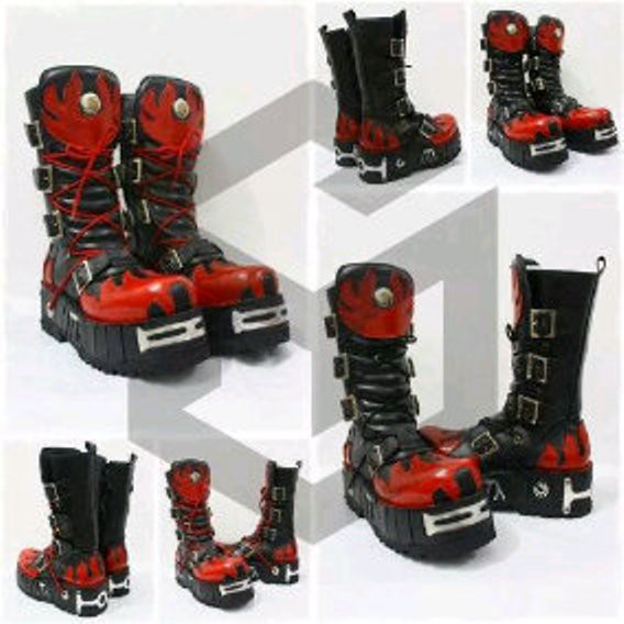 Sepatu Newrock Kulit Viu / Boots Pria new rock homemade