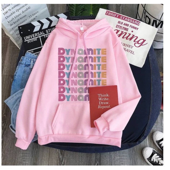 HOODIE WANITA DYNAMITE FLEECE TEBAL PREMIUM TERBARU,