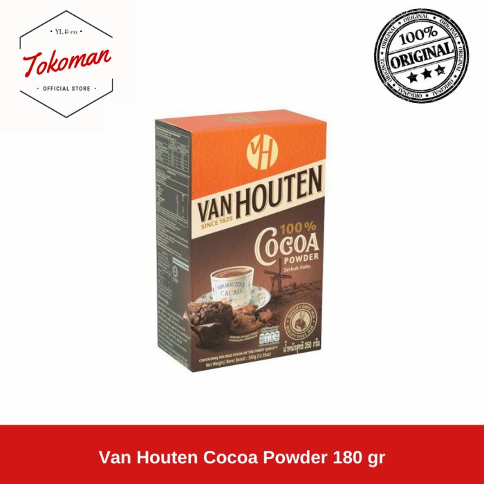 

Van Houten Cocoa Powder 180 gr / Coklat Bubuk