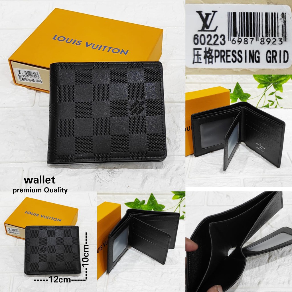 Dompet Pria Mono Emboss Dompet Kartu  Dompet Lipat Pendek + Box Premium