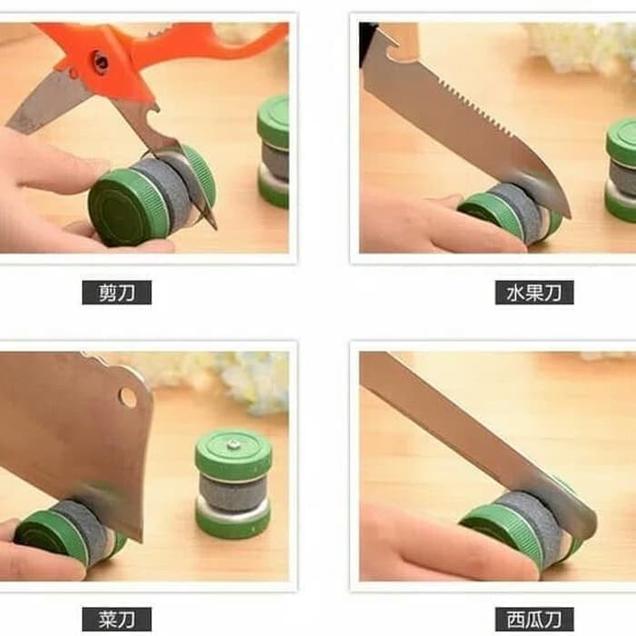 Batu asah - Pengasah Pisau Asah Pisau Asahan Pisau Gunting Model Roda Putar Bulat