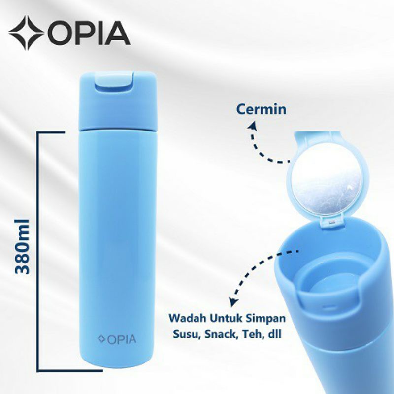 Opia snack thermal bottle 380ml - termos air minum dan wadah snack anak