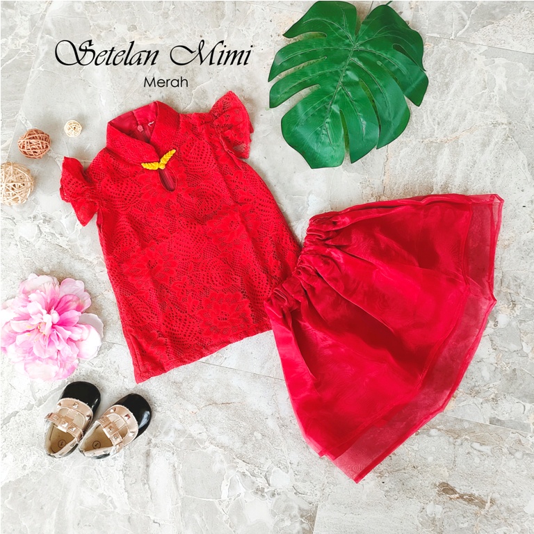 Setelan Mimi | Setelan Anak Perempuan | Setelan Anak | Kostum Imlekbaju imlek anak dan dewasa terbaru baju imlek keluarga dress imlek murah cheongsam anak dan dewasa murah