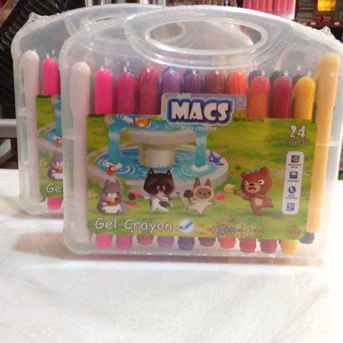 

Krayon MACS Gel Crayon 24 Color/Warna Aman Mudah dibersihkan Washable