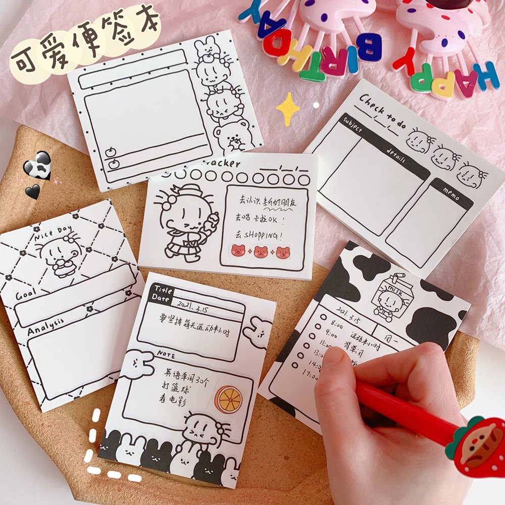 Memo Pad Student Stationery - Japanese and Korean Cartoon Creativity