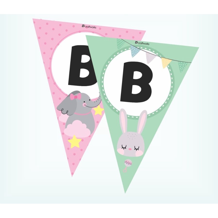 Baby Shower Bunting Flag / Bendera Bayi / Dekorasi Bayi