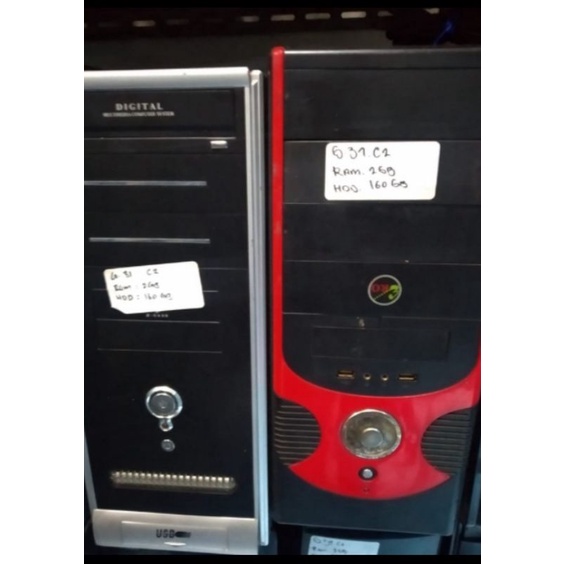 komputer Cpu/Pc Dual Core, Core 2 duo DDR 2, Ram 2 GB, hdd 160GB, Win7 siap pakai