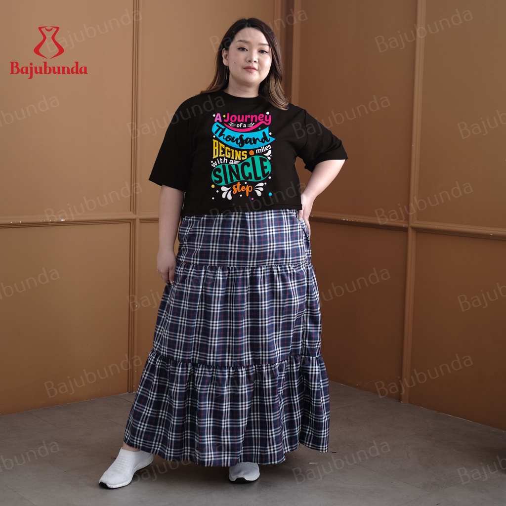 Bajubunda Kaos Crop Jumbo LD 120 130 140 150 Big Size Oversize JENNIE STEP