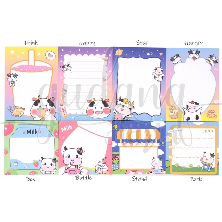 

GCC Sticky Notes Cutie Cow Notes Motif Sapi Imut GCC 301318