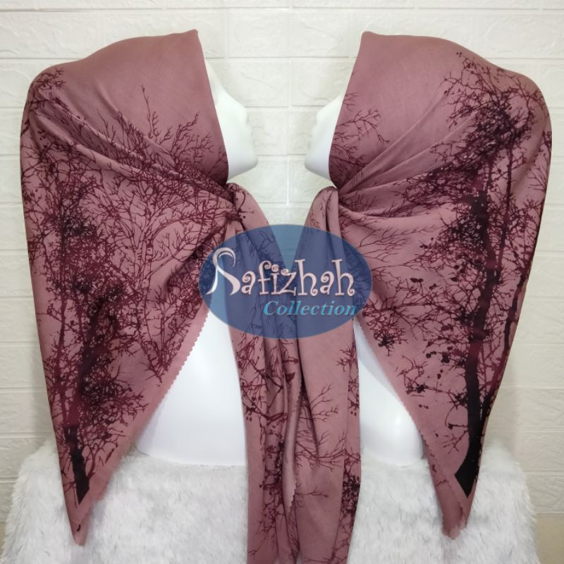 Segiempat Voal Motif Hafizhah Collection Akar Series / Jilbab Voal Motif Premium Lasercut / Voal Mot