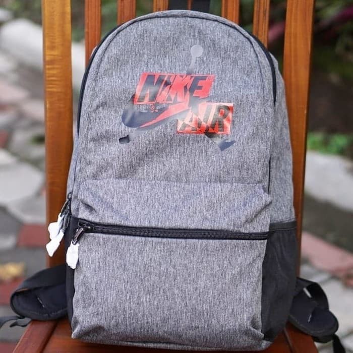 ORIGINAL Nike Air Jordan Ransel Tas Punggung Backpack Black Grey Red