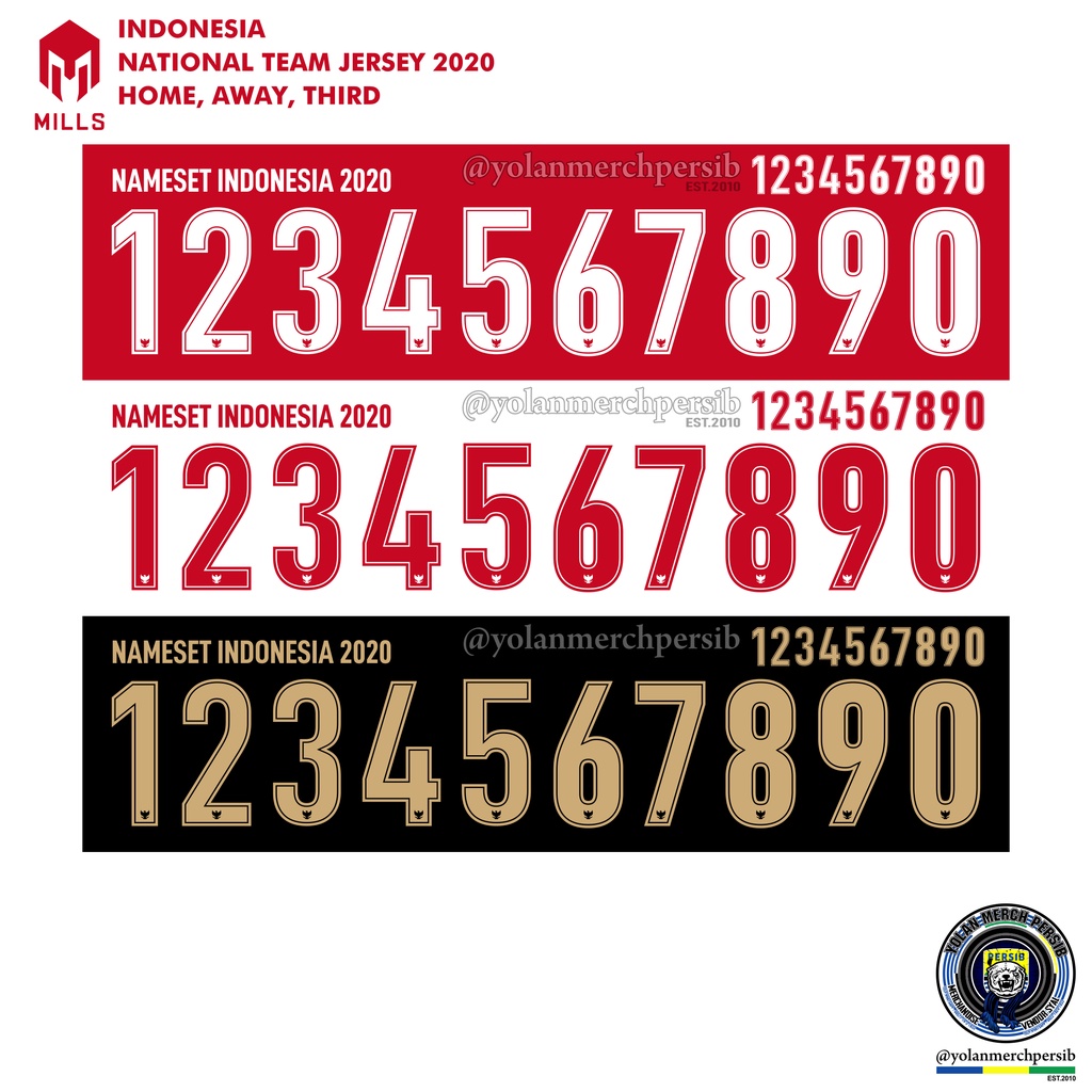 Nameset Jersey Indonesia 2020