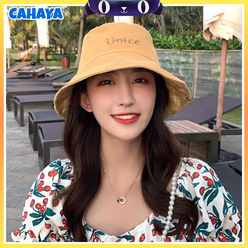 CAHAYA Topi Wanita Bisa Digunakan Dua Warna Depan Belakang / Topi Pantai / Topi Outdoor S27