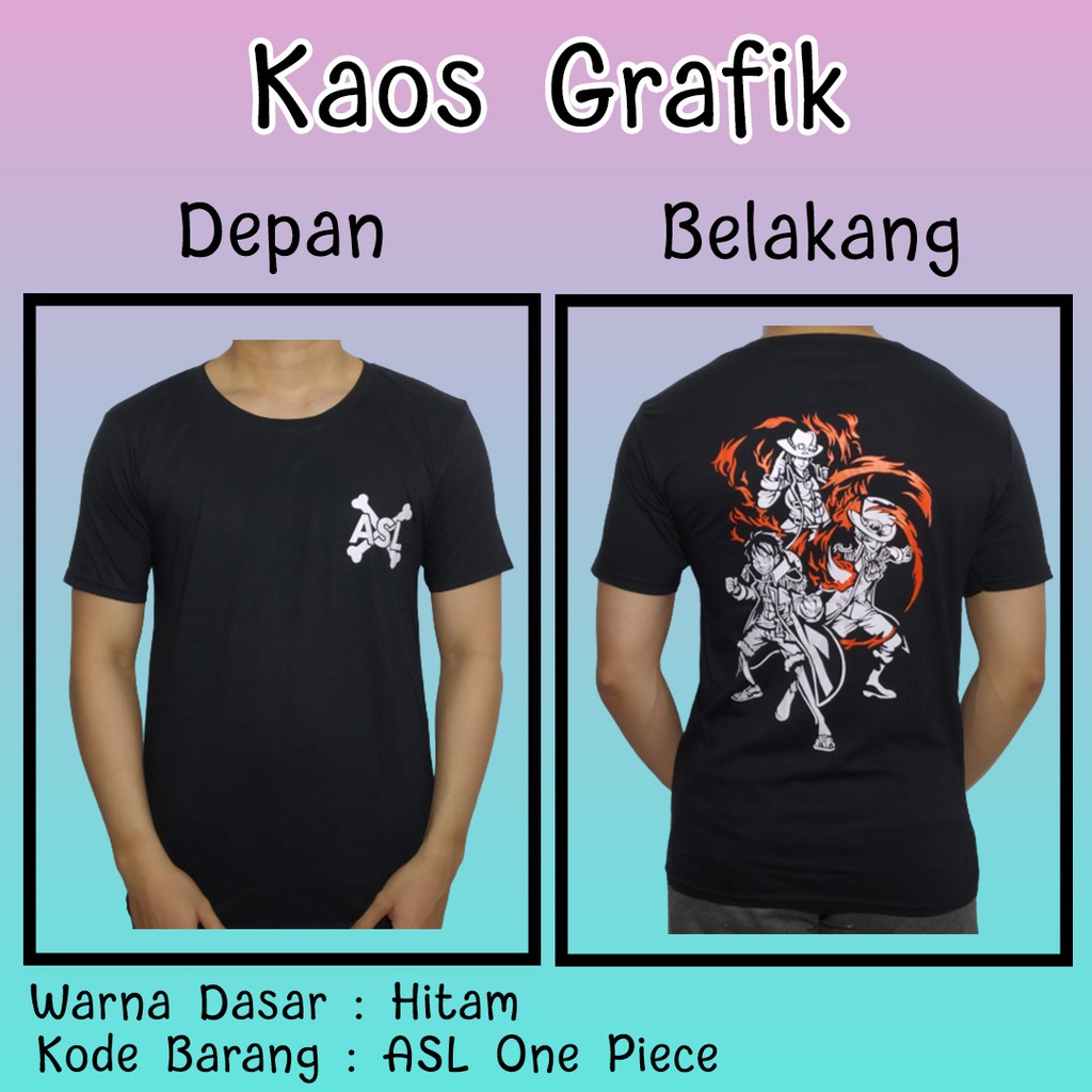 KAOS DISTRO // KAOS PRIA // KAOS MURAH // KAOS KEREN // KAOS ALL SIZE // BERTEMA ASL ONE PIECE