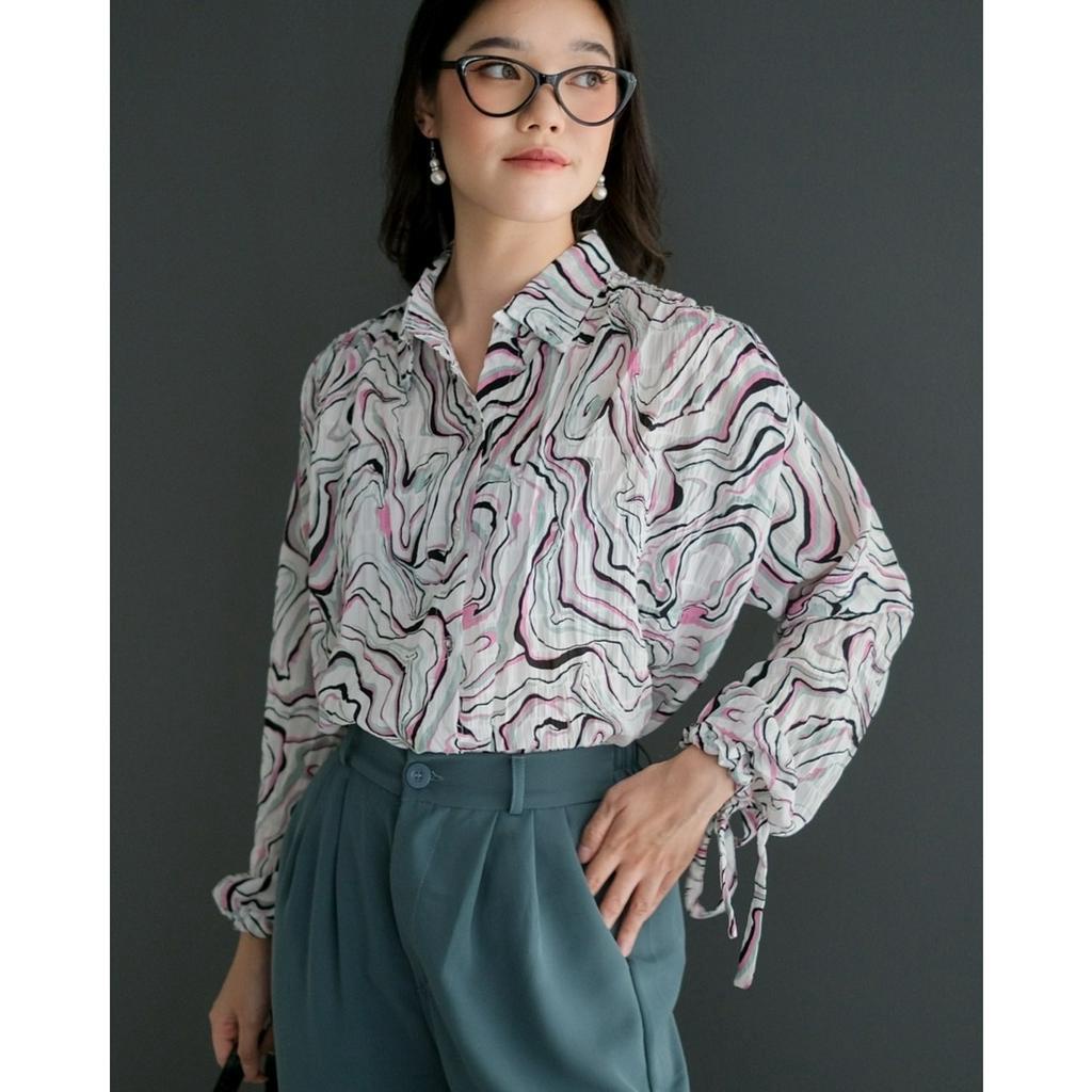 Myrubylicious CALERA SHIRT KODE BN2722 | SHIRT | KEMEJA | KEMEJA WANITA | KEMEJA MOTIF