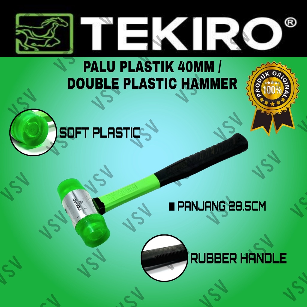 TEKIRO Palu Plastik 40mm Double Plastic Hammer TEKIRO