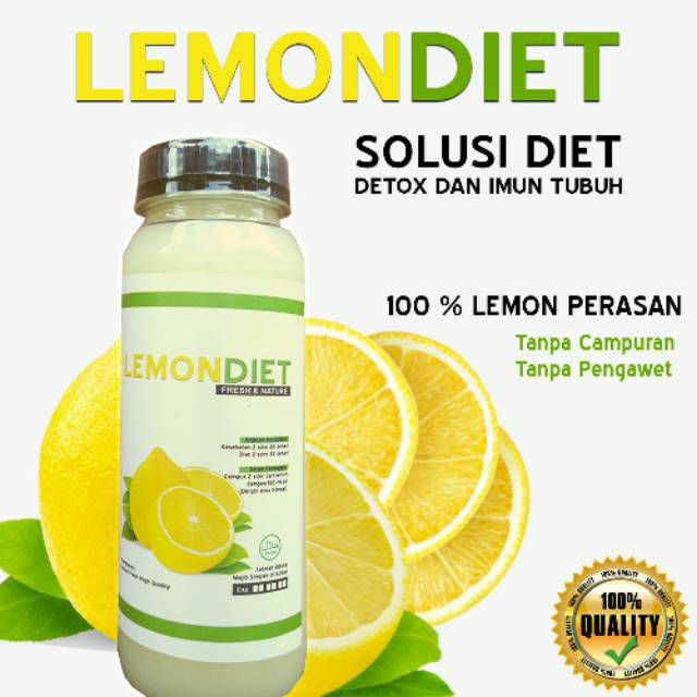LEMON DIET SOLUSI DIET DAN DETOX SARI LEMON MURNI ASLI 100% TANPA PENGAWET