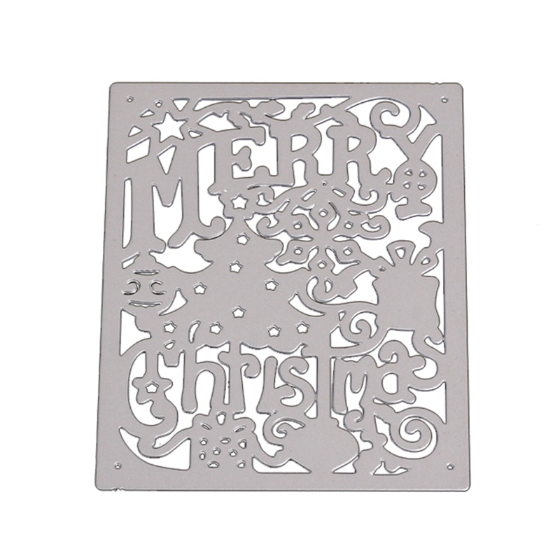 Zzz Cetakan Stensil Cutting Dies Motif Pohon Natal Bahan Metal Untuk Scrapbook / Craft