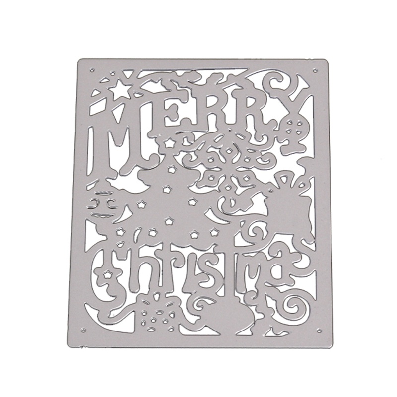 Zzz Cetakan Stensil Cutting Dies Motif Pohon Natal Bahan Metal Untuk Scrapbook / Craft