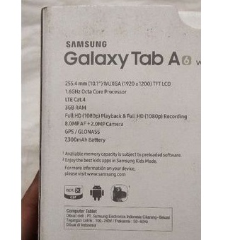 samsung galaxy tab a6 with spen  sm p585y  10 1inch 16gb              baru original asli