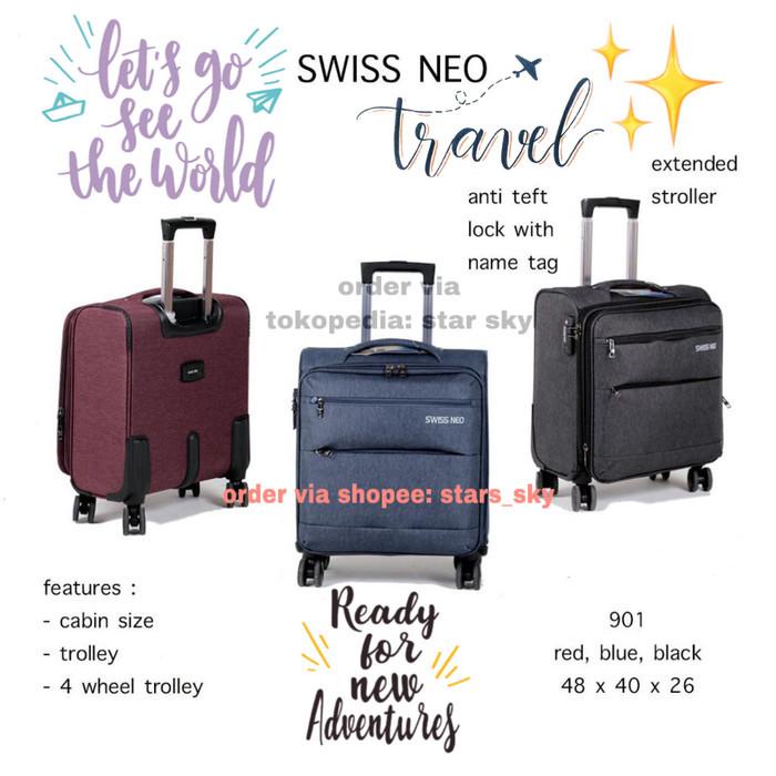 Package | Koper Swiss Neo 18Inch Cabin Size / Koper Pilot Pramugari Kabin Size