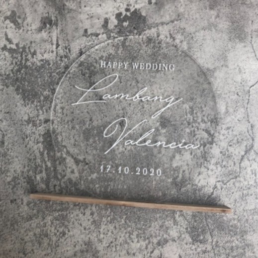 Papan Akrilik Ucapan Birthday Wedding Graduation Gift