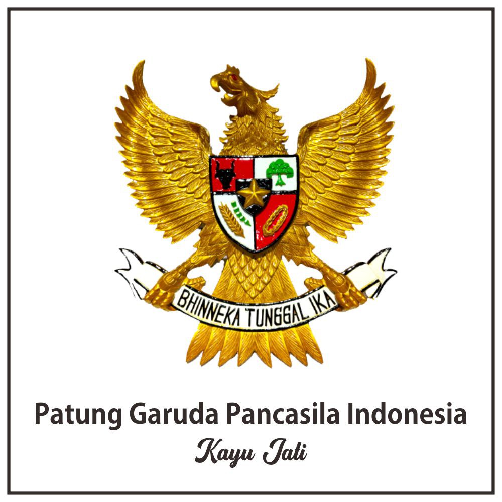 Promo Patung Lambang Garuda Pancasila RI Kayu Jati Premium (60 X 60)