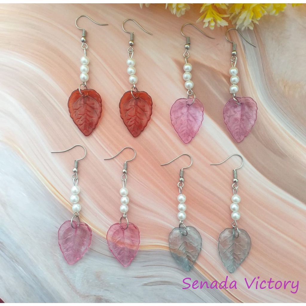 Senada Victory Anting mutiara Daun Anting Cantik Aksesoris Wanita SVA204