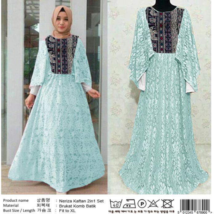 Promo Neriza Kaftan Brokat Lapis Furing Lexoir Baju Grosir Tanah Abang