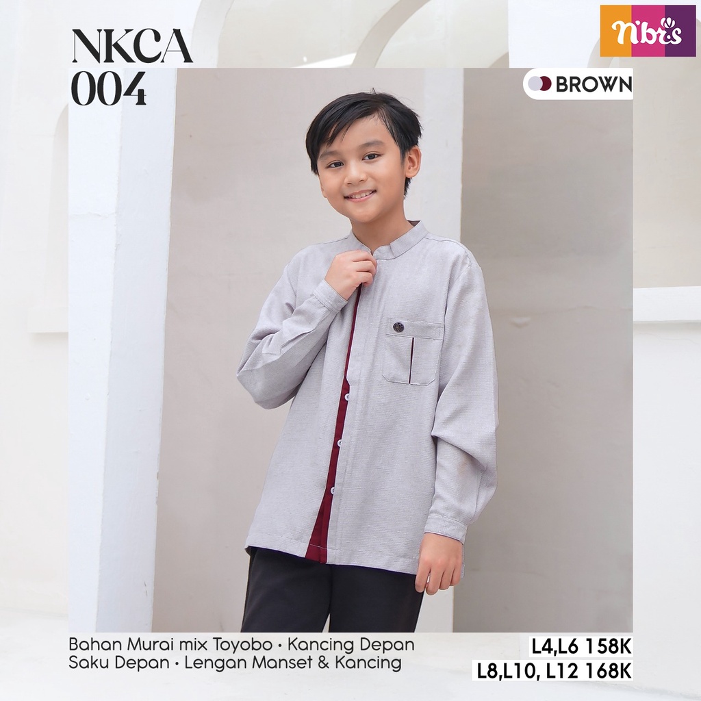 Nibras NKC dan NKCA 004 Koko Couple Lengan Panjang Bahan Murai mix Toyobo by NBRS