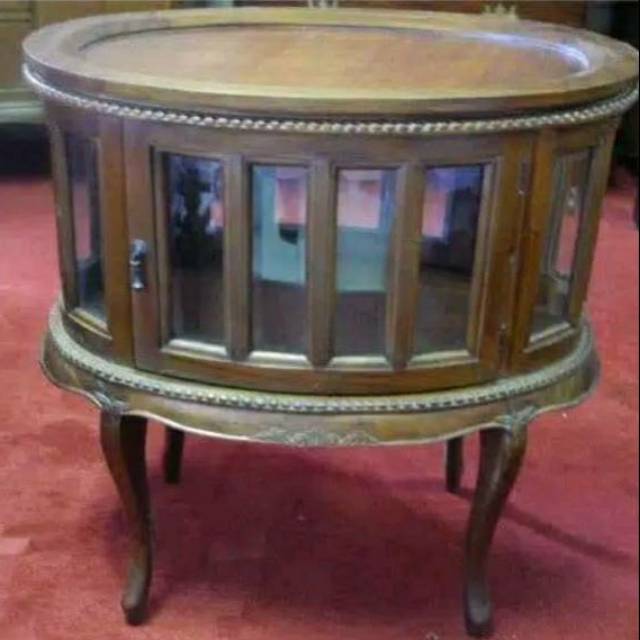 Meja teh kayu jati solid