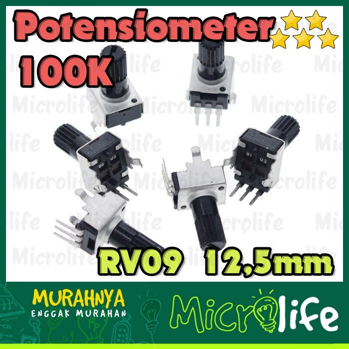 Potensio 100K RV09 Potensiometer 12.5mm