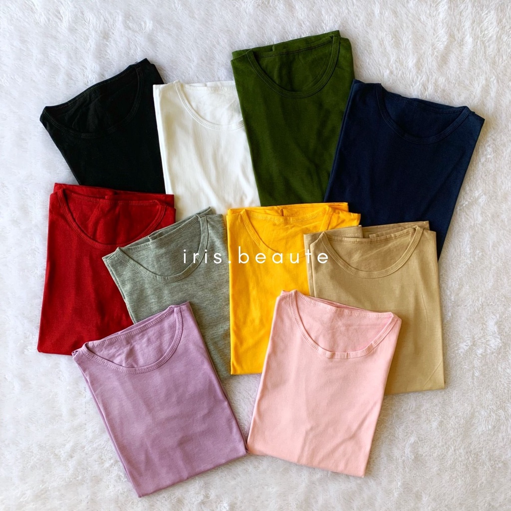 KAOS POLOS WANITA BANYAK WARNA / TUMBLR TEE POLOS / KAOS KATUN COMBED 30s