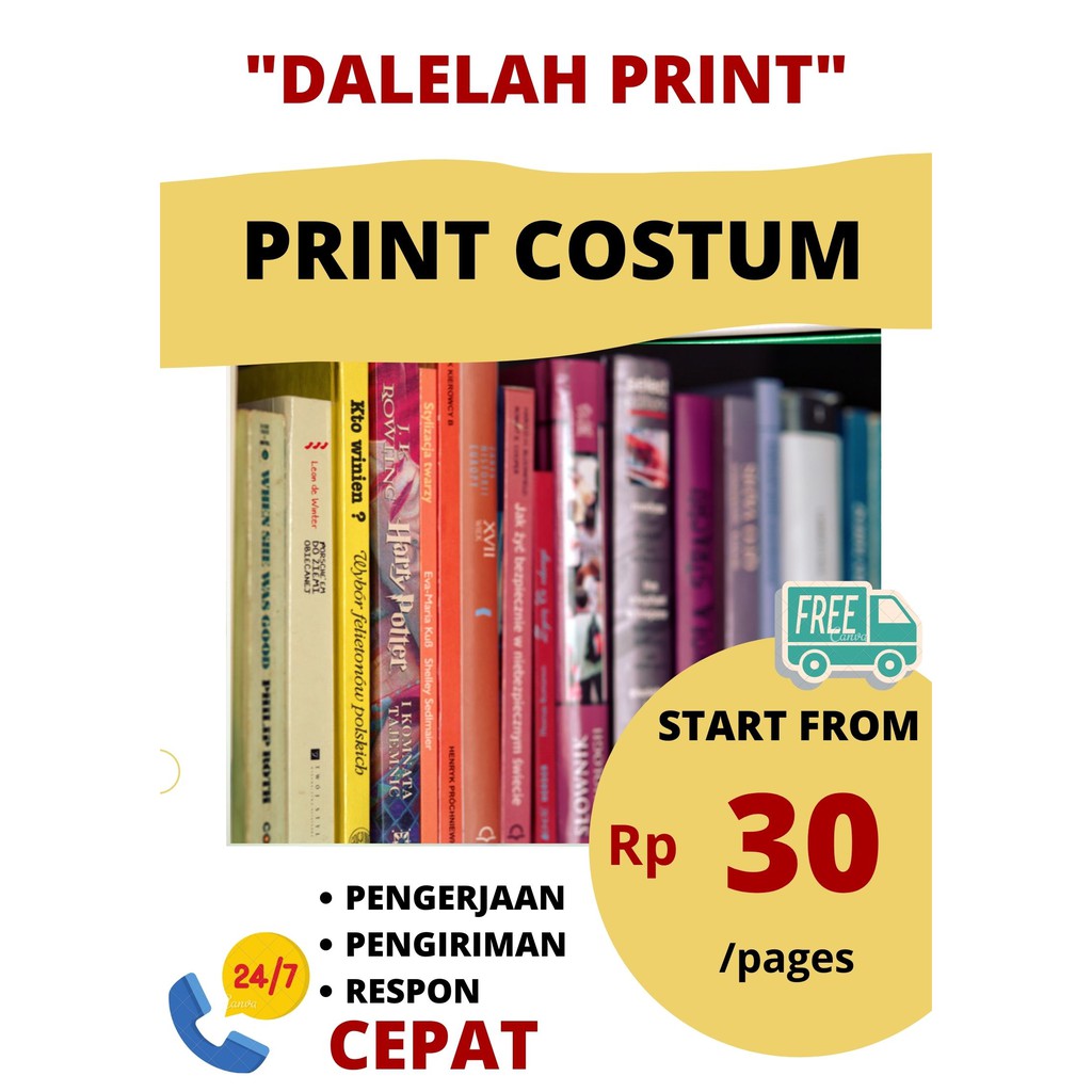 

PRINT BUKU, DOKUMEN, TUGAS, MAKALAH, KITAB, KUMPULAN SOAL, DLL UK COSTUM (PESANAN KHUSUS)