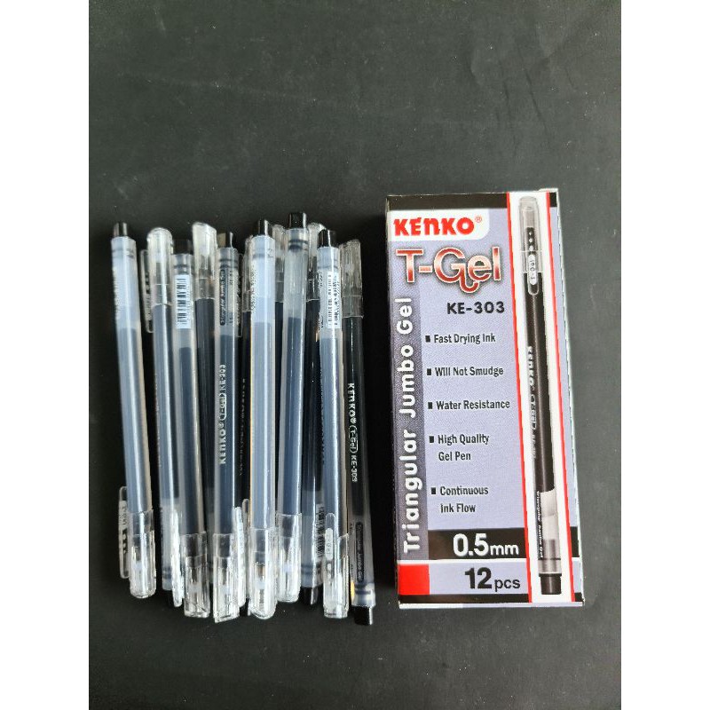 

pulpen ballpoin pen pena t gel kenko warna hitam