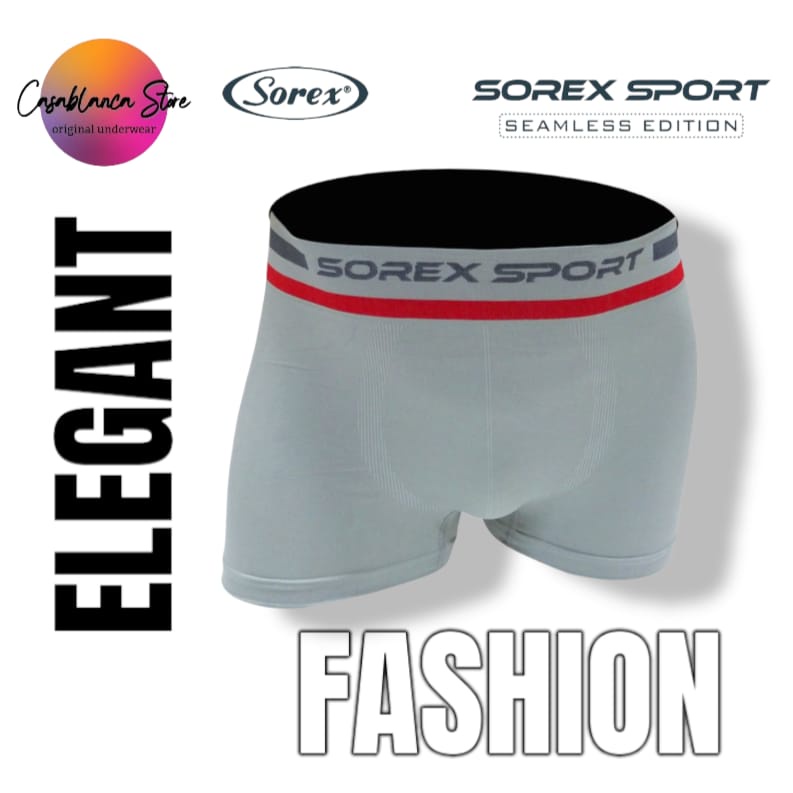 CELANA DALAM PRIA SOREX SPORT ART. M3804 SEAMLESS EDITION BOXER KARET RAJUT 1 BOX ISI 2 PCS