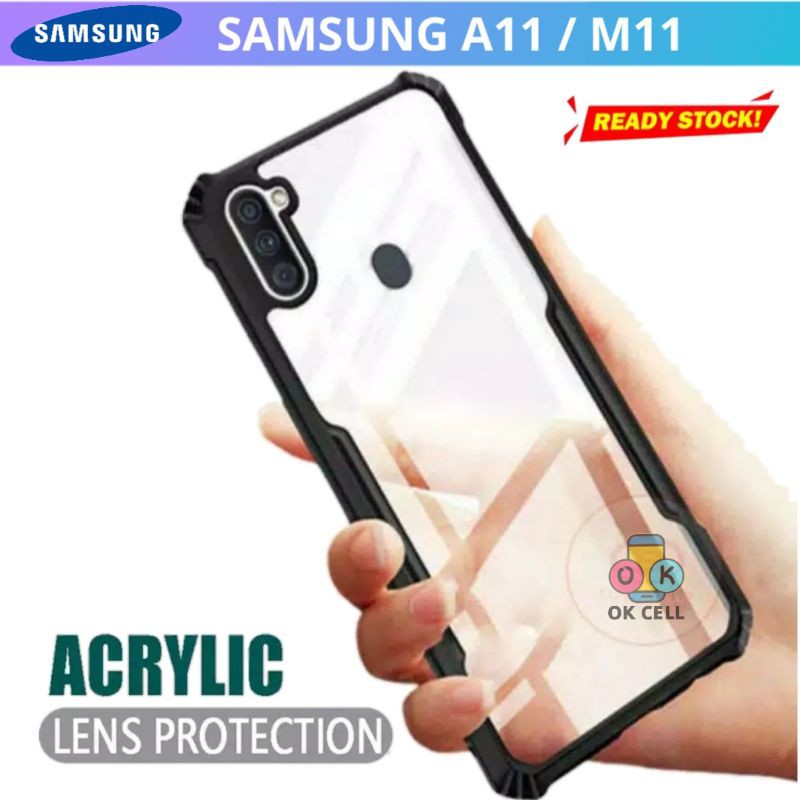 Case Armor Samsung A11 M11 Softcase Hardcase Shield Transparan Clear Silikon Premium