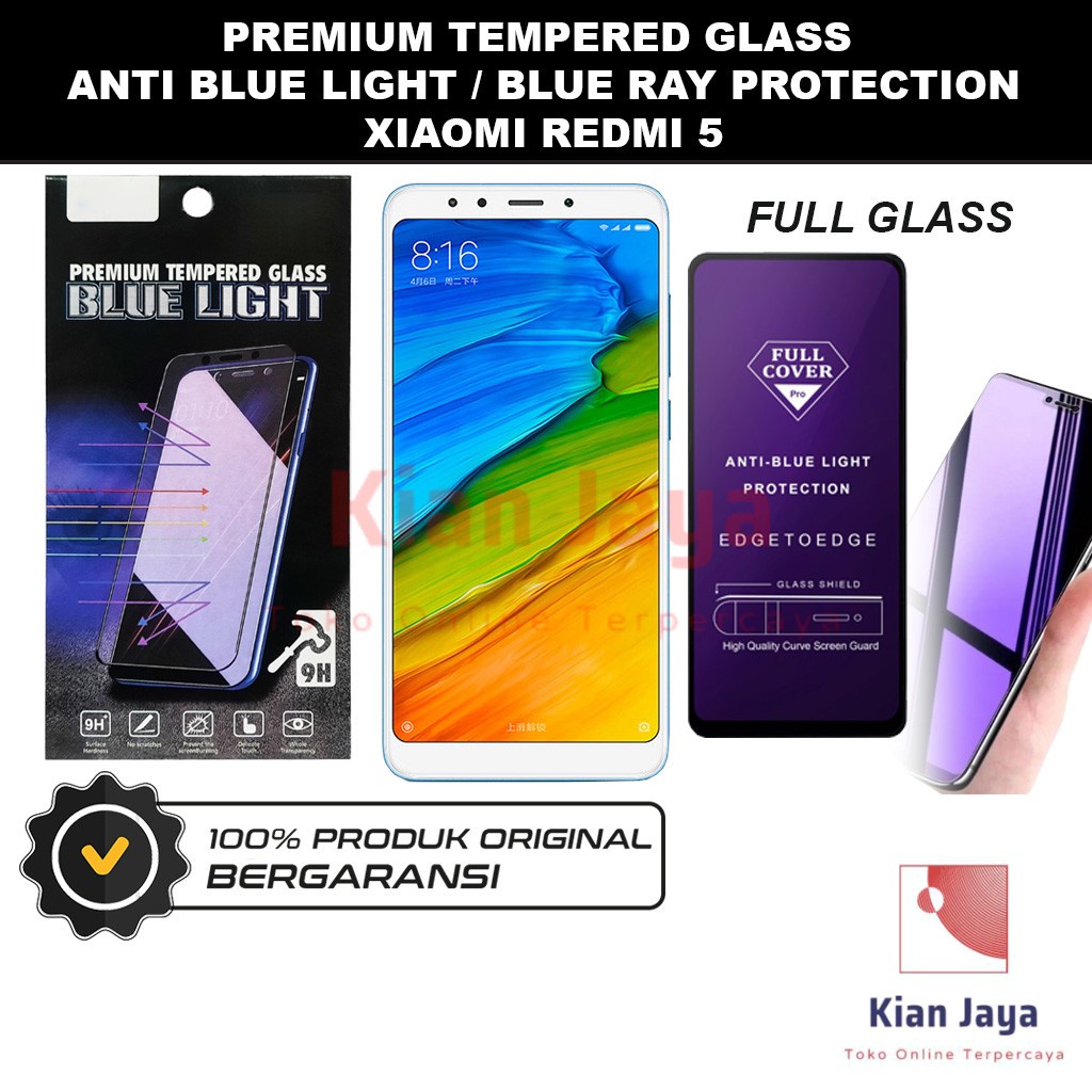 Tempered Glass Xiaomi Redmi 5 Anti Blue Light Hp Temper Anti Gores