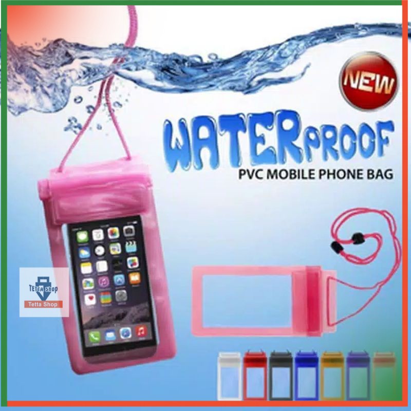 Pelindung HP Anti Air Waterproof I Sarung Kantong Case Pouch Waterprof I Tas Waterproff I Waterprof Plastik Kantung I Tetta Shop I Anti Embun Baik Digunakan Saat Hujan I Melindungi HP dari Air Hujan I Bisa Digantung di Leher