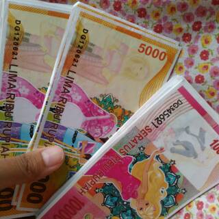 Uang mainan anak kecil naruto dan barbie murah promo Uang mainan anak kecil naruto dan barbie murah promo