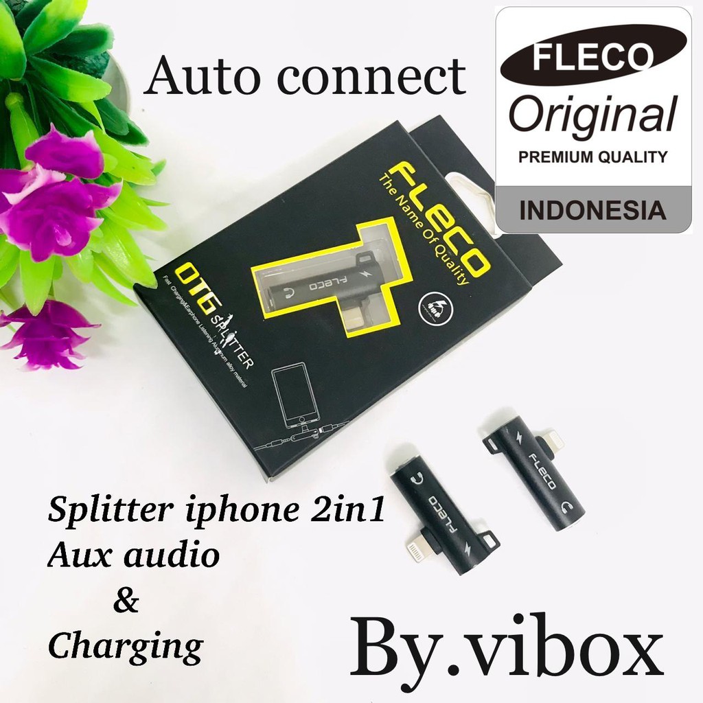 OTG SPLITER ADAPTER FLECO TYPE C HEADPHONE PLUS LIGHTNING FOR TYPE C